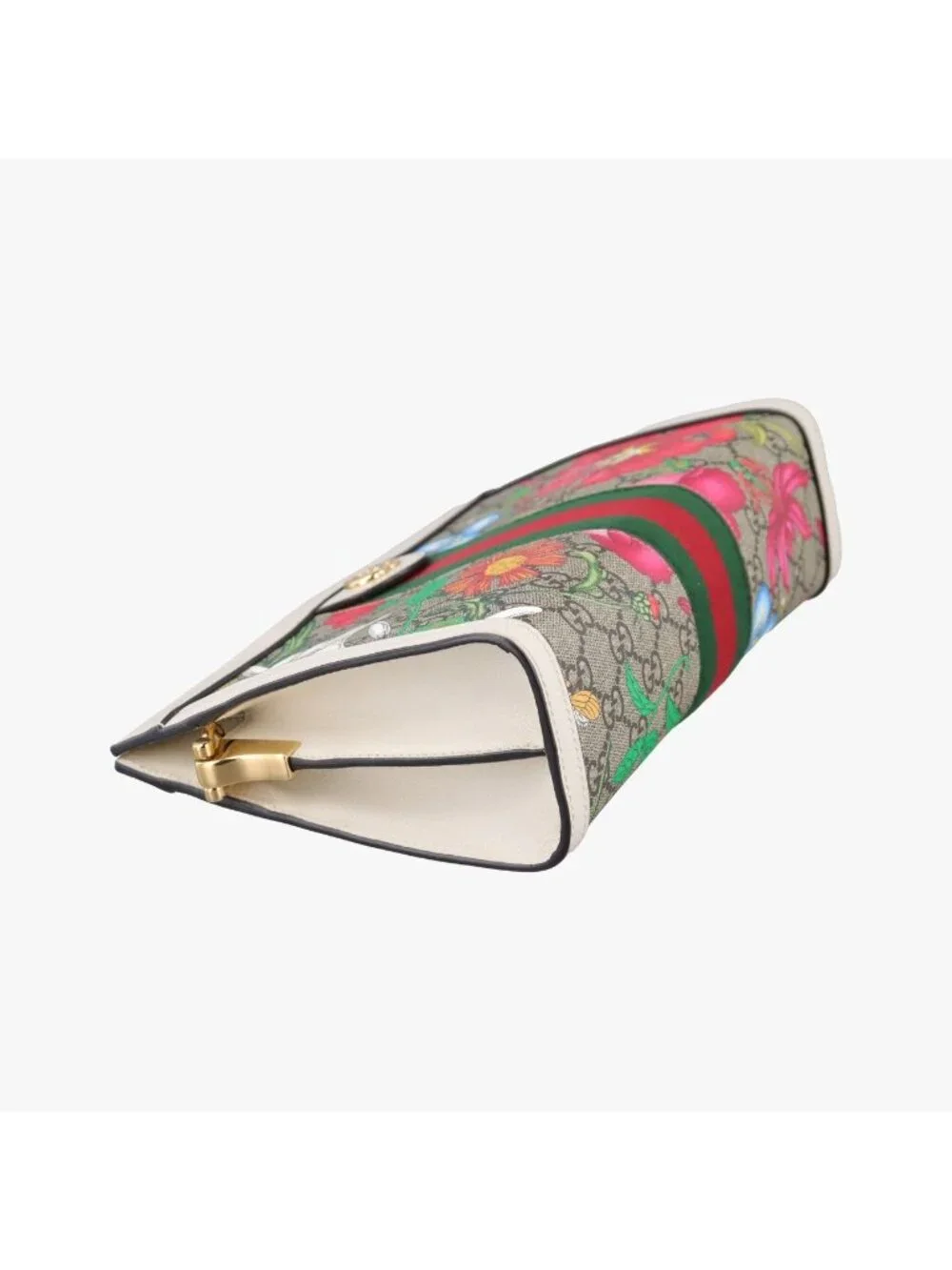 Gucci Ophidia Beige White Multicolor Leather Shoulder Bag